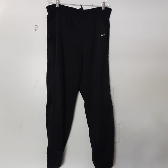 Nike Hoops Black Gray Baggy Y2k Vintage Trackpants Mens 34 Reversible - Picture 7 of 13